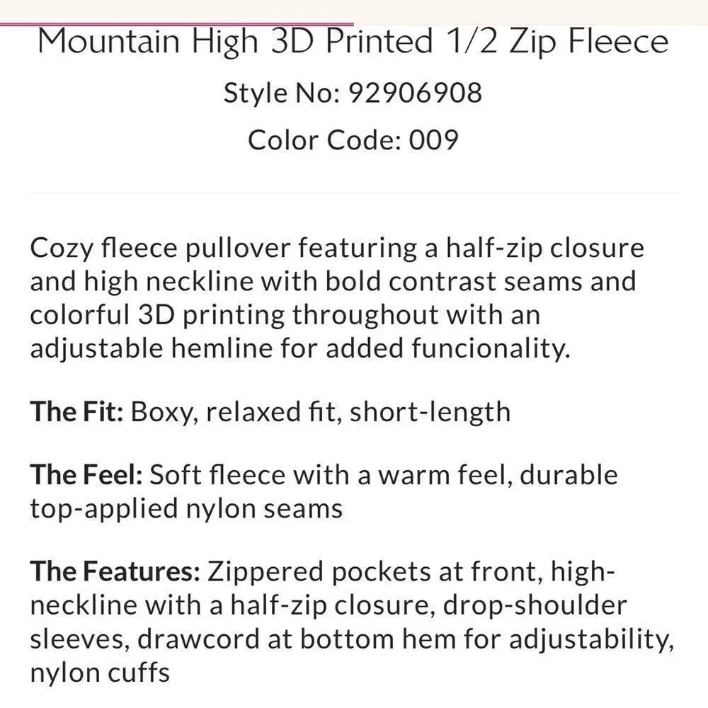 FP MOVEMENT MOUNTAIN HIGH 3D PRINTED 1/2 ZIP FLEECE IN SOUR CITRUS XL NWT - Picture 11 of 11